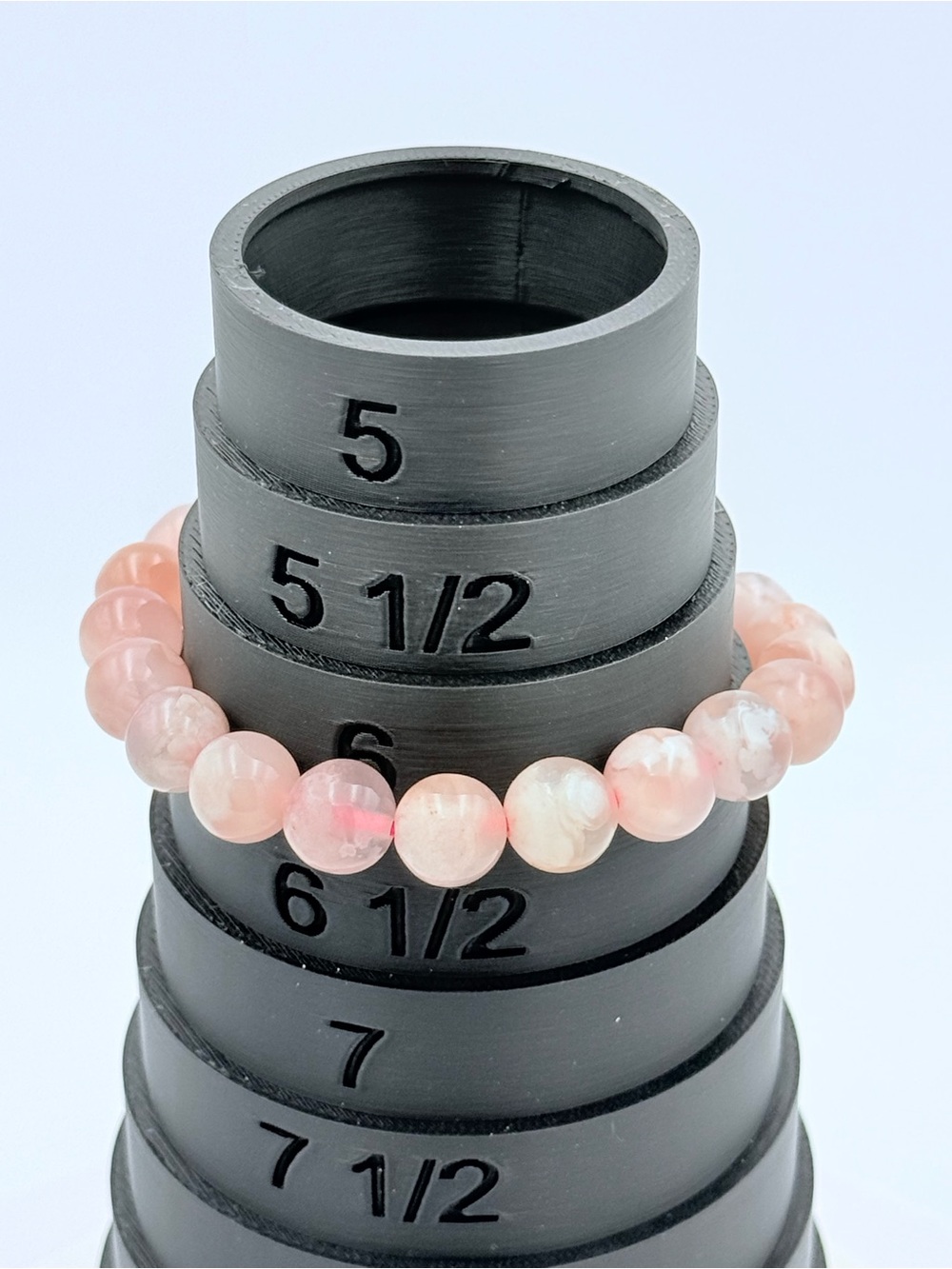 Pink Flower Agate Stone Beaded Bracelet NEW